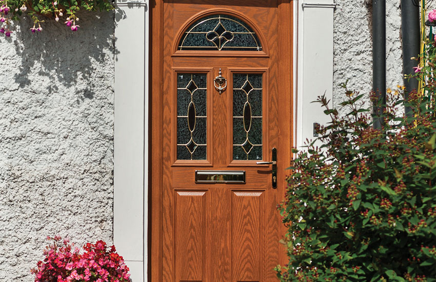 Golden oak composite door