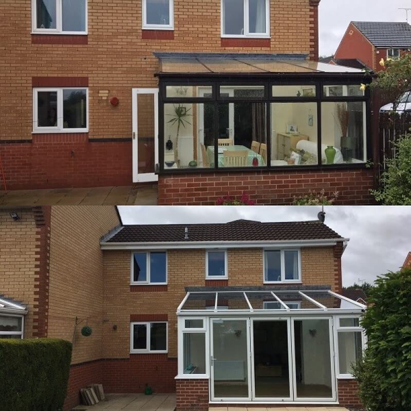 Global conservatory replacement before and after