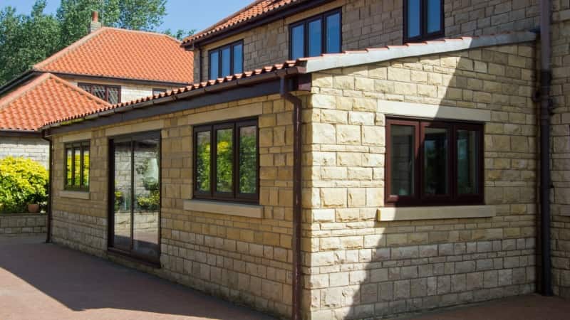 inline black uPVC patio door