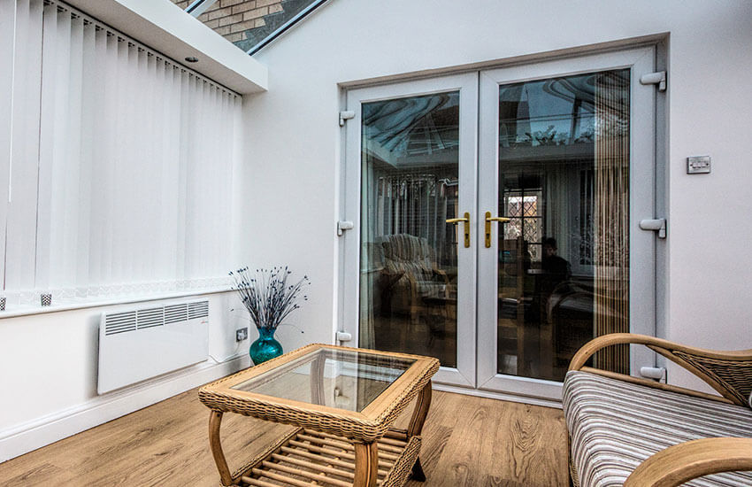 Interior grey French Doors