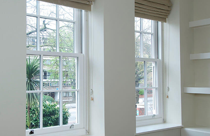 White uPVC Vertical Sliders interior